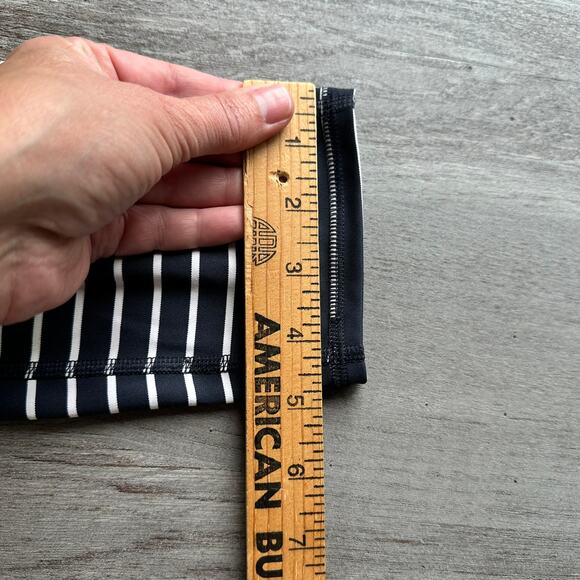 Athleta Stripe Contender 7/8 Tight in Powerlift Blue White Stripe Med - Picture 13 of 14